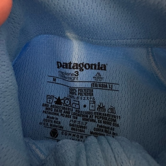 Patagonia Women Medium Capilene Long Sleeve Mock Neck Pullover 1/4 Zip Sweater - Picture 5 of 13